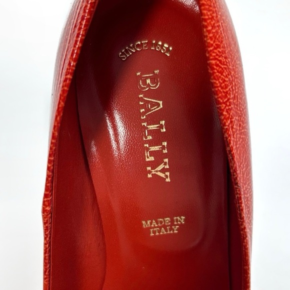 Bally Patent Heels Pumps Gold Logo - Picture 5 of 8